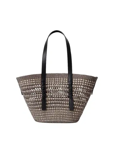 Loewe Women's x Paula's Ibiza Braided Raffia Basket Bag - Khaki Natural | Thumbnail 5 Loewe Women's x Paula's Ibiza Braided Raffia Basket Bag - Khaki Natural | Thumbnail 5