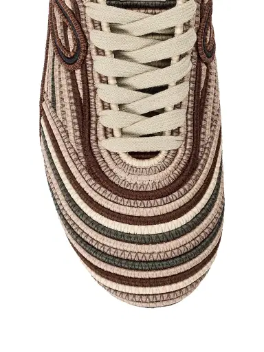Loewe Men's x Paula's Ibiza Yago Logo Low-Top Sneakers - Brown Multitone - Size 9 | Thumbnail 4