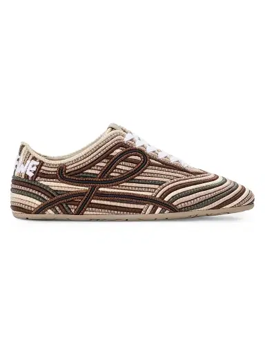 Loewe Men's x Paula's Ibiza Yago Logo Low-Top Sneakers - Brown Multitone - Size 9 | Thumbnail 1
