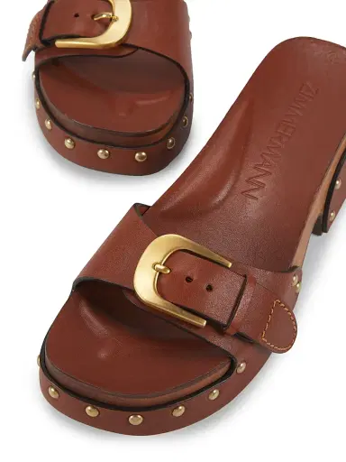 Zimmermann Women's Alight 40MM Studded Leather Platform Mules | Thumbnail 4