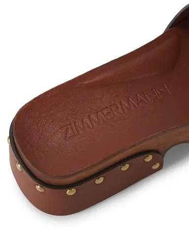 Zimmermann Women's Alight 40MM Studded Leather Platform Mules | Thumbnail 6