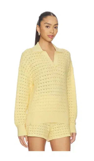 Barefoot Dreams Tulip Pointelle Collared Pullover | Thumbnail 2 Barefoot Dreams Tulip Pointelle Collared Pullover | Thumbnail 2