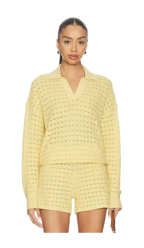 Barefoot Dreams Tulip Pointelle Collared Pullover