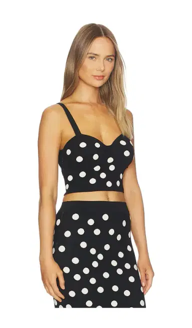 L'AGENCE Tula Polka Dot Bra Knit Top | Thumbnail 2