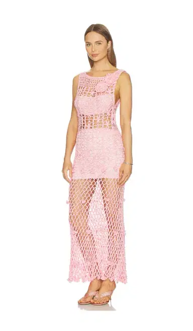 ANDREEVA Handmade Maxi Crochet Dress | Thumbnail 2