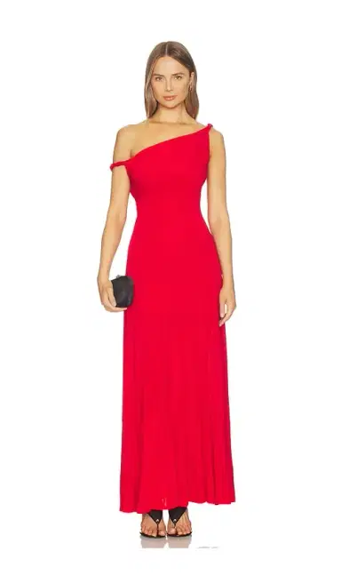 Alice + Olivia Alice + Olivia Noelia Twist Strap Paneled Maxi Dress | Thumbnail 1