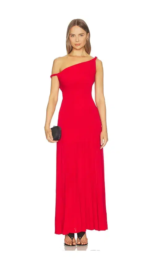 Alice + Olivia Noelia Twist Strap Paneled Maxi Dress