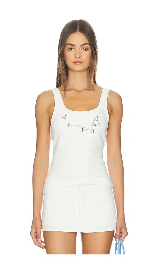 Yellow The Label Golf Scene Tank Top