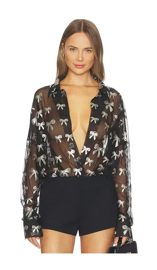 Super Oversized Boyfriend Nk Shirt Bodysuit