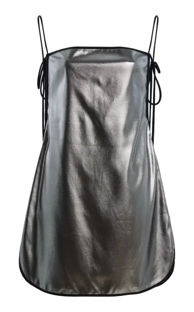 Temily Summer Bones Foiled Silk Mini Dress