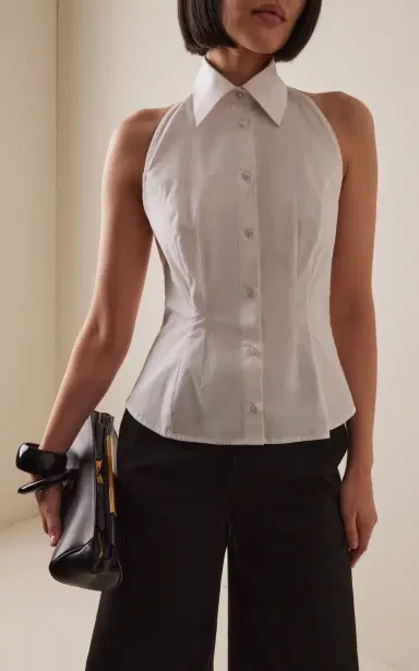 Favorite Daughter The Behind The Bow Cotton-Blend Top | Thumbnail 2