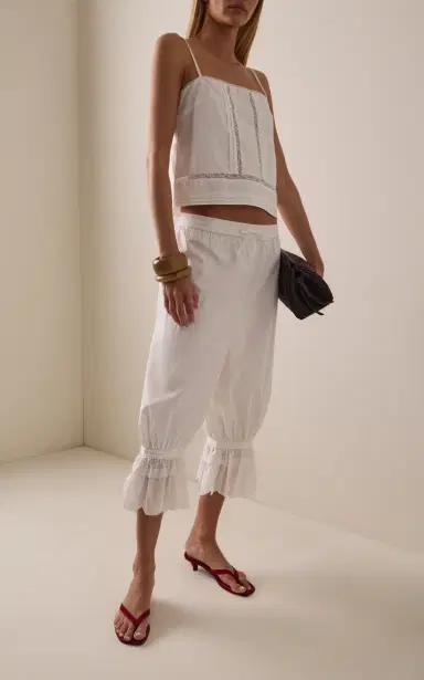 Staud Renzo Cropped Cotton Pants | Thumbnail 2 Staud Renzo Cropped Cotton Pants | Thumbnail 2
