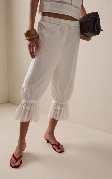 Staud Renzo Cropped Cotton Pants | Thumbnail 3 Staud Renzo Cropped Cotton Pants | Thumbnail 3