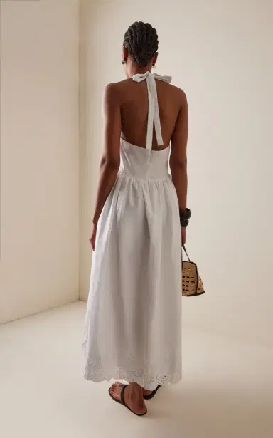 Staud Grazia Linen Midi Halter Dress | Thumbnail 4