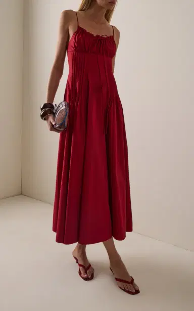 Staud Margi Cotton Midi Dress | Thumbnail 2 Staud Margi Cotton Midi Dress | Thumbnail 2