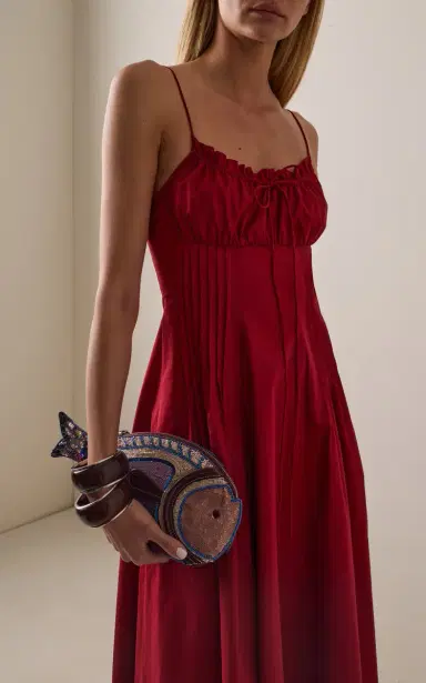 Staud Margi Cotton Midi Dress | Thumbnail 3 Staud Margi Cotton Midi Dress | Thumbnail 3