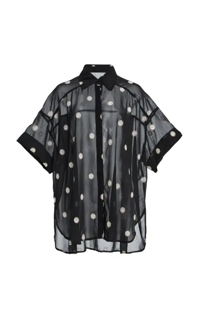 ELCE Elle Embroidered Chiffon Shirt