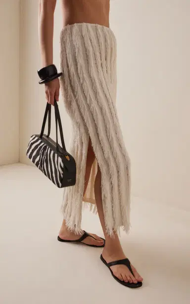 Zankov Jane Fringed Silk Maxi Skirt | Thumbnail 3 Zankov Jane Fringed Silk Maxi Skirt | Thumbnail 3