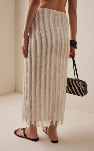 Zankov Jane Fringed Silk Maxi Skirt | Thumbnail 4 Zankov Jane Fringed Silk Maxi Skirt | Thumbnail 4