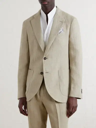 Slowear Slim-Fit Linen Suit Jacket - Men | Thumbnail 3 Slowear Slim-Fit Linen Suit Jacket - Men | Thumbnail 3