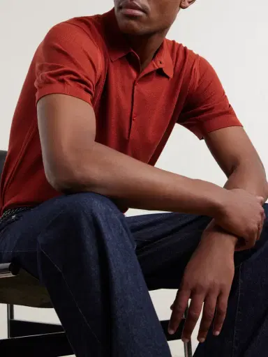 John Smedley Roth Sea Island Cotton Polo Shirt - Men | Thumbnail 5 John Smedley Roth Sea Island Cotton Polo Shirt - Men | Thumbnail 5