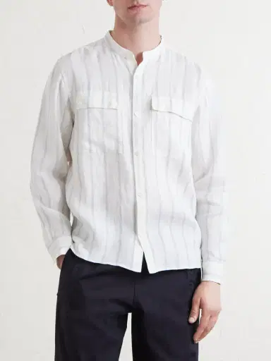 MR P. Striped Linen Shirt - Men | Thumbnail 3