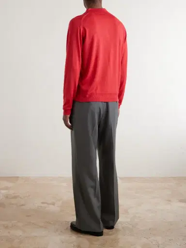 John Smedley Bill Nighy Cashmere and Silk-Blend Polo T-Shirt - Men | Thumbnail 4 John Smedley Bill Nighy Cashmere and Silk-Blend Polo T-Shirt - Men | Thumbnail 4