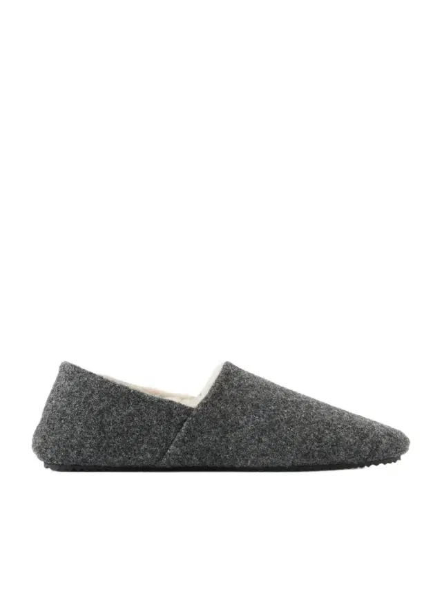 MR P. Shearling-Lined Woven Slippers - Men