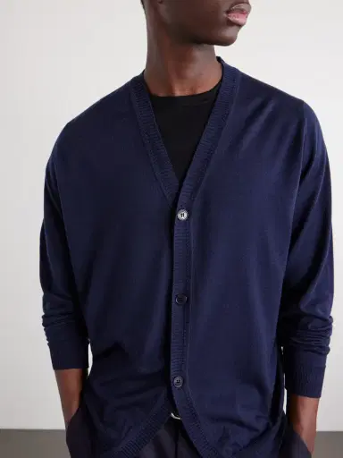 John Smedley Bill Nighy Merino Wool Cardigan - Men | Thumbnail 6 John Smedley Bill Nighy Merino Wool Cardigan - Men | Thumbnail 6