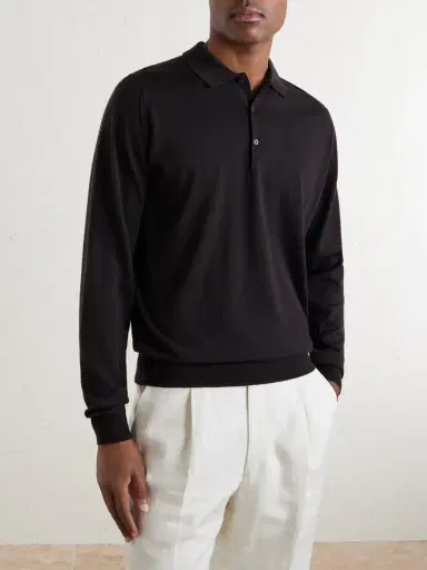 John Smedley Belper Slim-Fit Merino Wool Polo Shirt - Men | Thumbnail 3