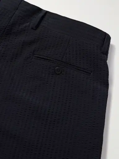Stòffa Pleated Wool-Seersucker Shorts - Men | Thumbnail 5