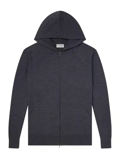 John Smedley Carty Merino Wool Zip-Up Hoodie - Men | Thumbnail 1