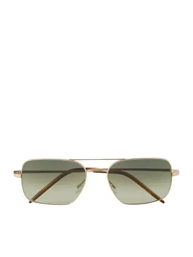 Oliver Peoples Victory II Aviator-Style Gold-Tone Sunglasses - Men | Thumbnail 1