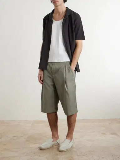 MR P. Camp-Collar Linen and Organic Cotton-Blend Shirt - Men | Thumbnail 2