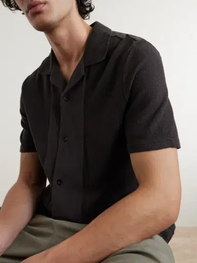 MR P. Camp-Collar Linen and Organic Cotton-Blend Shirt - Men | Thumbnail 5