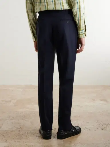 Drake's Straight-Leg Pleated Virgin Wool Suit Trousers - Men | Thumbnail 4 Drake's Straight-Leg Pleated Virgin Wool Suit Trousers - Men | Thumbnail 4