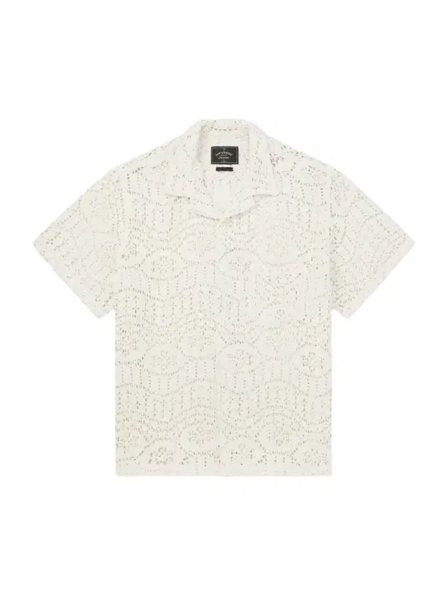Camp-Collar Crocheted Cotton-Blend Shirt - Men