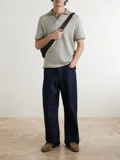 MR P. Striped Organic Cotton Polo Shirt - Men | Thumbnail 2 MR P. Striped Organic Cotton Polo Shirt - Men | Thumbnail 2