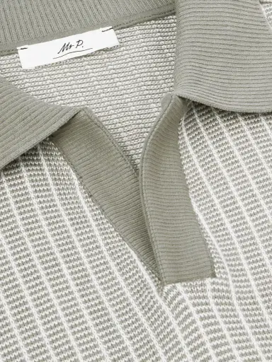 MR P. Striped Organic Cotton Polo Shirt - Men | Thumbnail 6 MR P. Striped Organic Cotton Polo Shirt - Men | Thumbnail 6