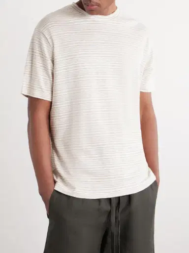MR P. Striped Linen T-Shirt - Men | Thumbnail 3