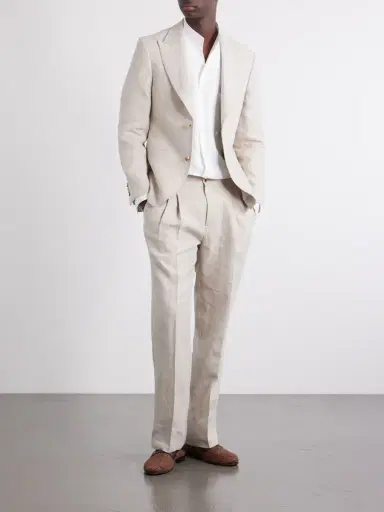 MR P. Slim-Fit Linen Tuxedo Jacket - Men | Thumbnail 2 MR P. Slim-Fit Linen Tuxedo Jacket - Men | Thumbnail 2