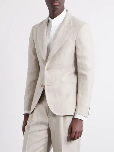 MR P. Slim-Fit Linen Tuxedo Jacket - Men | Thumbnail 3 MR P. Slim-Fit Linen Tuxedo Jacket - Men | Thumbnail 3