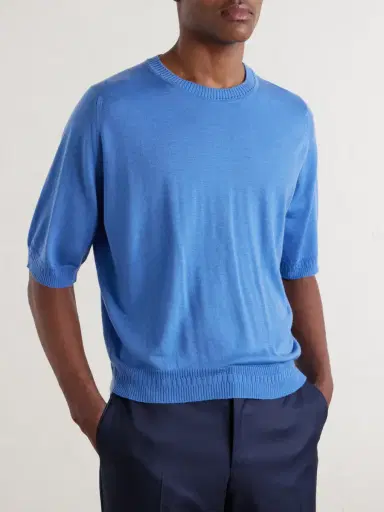 John Smedley Bill Nighy Merino Wool T-Shirt - Men | Thumbnail 3