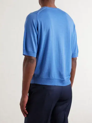 John Smedley Bill Nighy Merino Wool T-Shirt - Men | Thumbnail 4