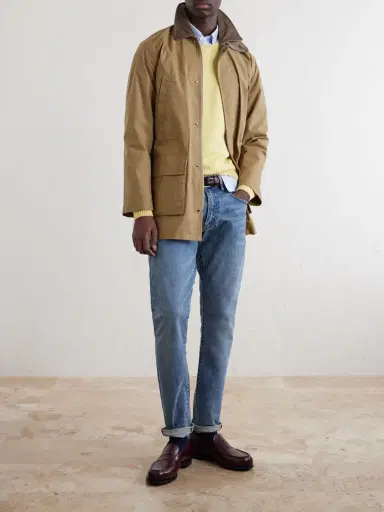 J. Mueser Game Corduroy-Trimmed Cotton Jacket - Men | Thumbnail 2 J. Mueser Game Corduroy-Trimmed Cotton Jacket - Men | Thumbnail 2