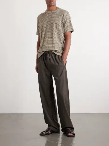 MR P. Knitted Striped Linen T-Shirt - Men | Thumbnail 2