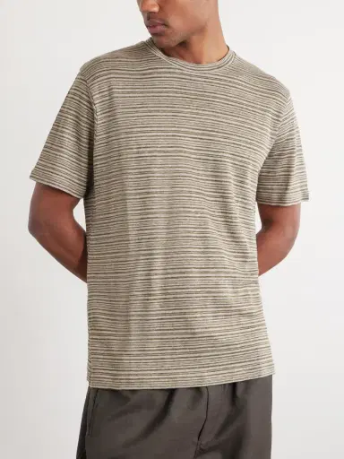 MR P. Knitted Striped Linen T-Shirt - Men | Thumbnail 3