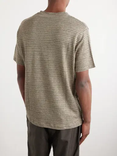 MR P. Knitted Striped Linen T-Shirt - Men | Thumbnail 4