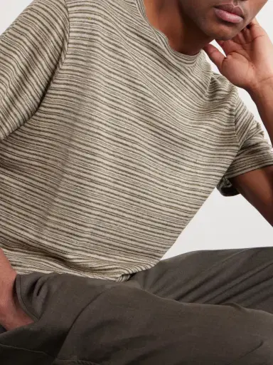 MR P. Knitted Striped Linen T-Shirt - Men | Thumbnail 5