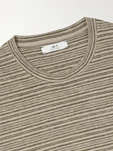MR P. Knitted Striped Linen T-Shirt - Men | Thumbnail 6
